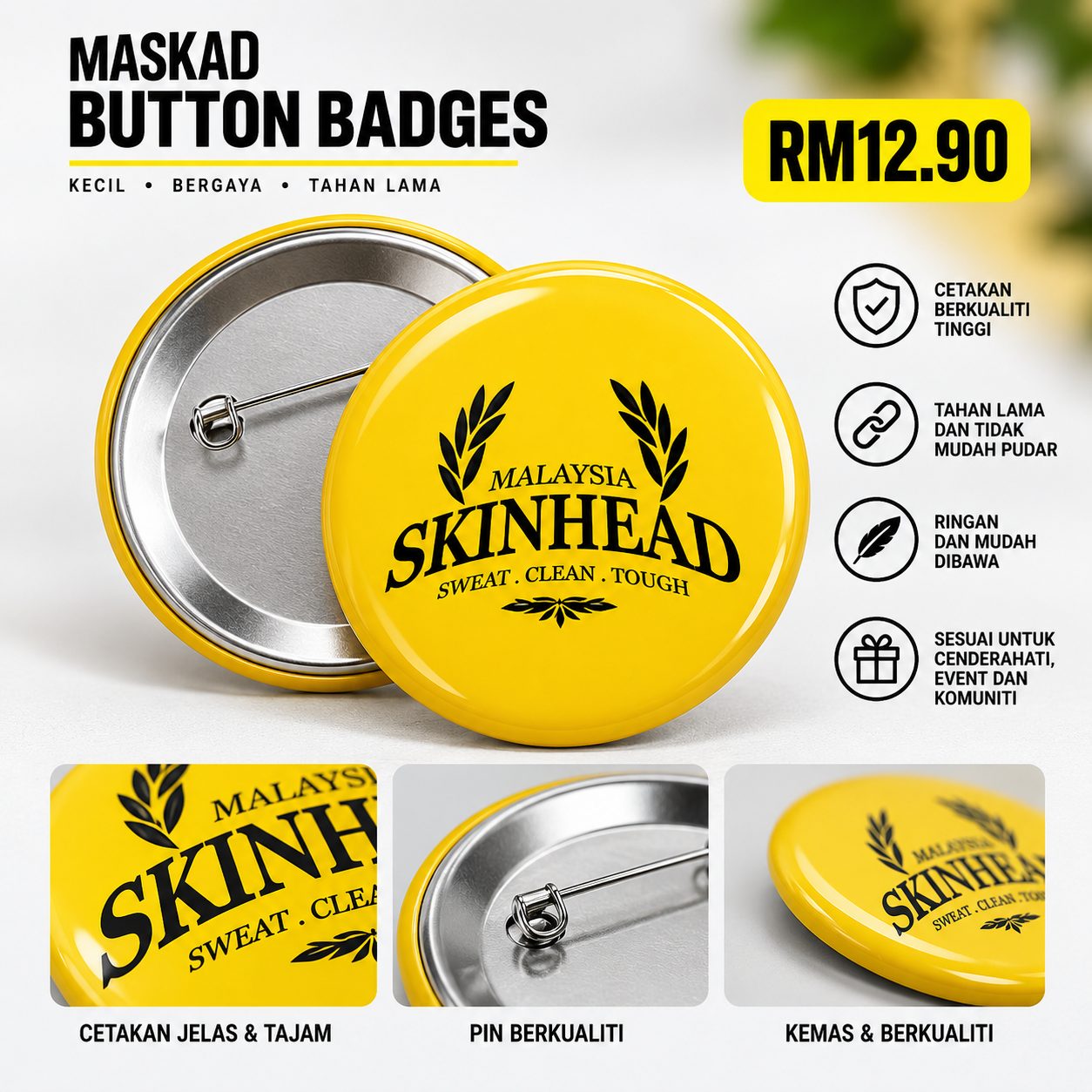 MASKAD BUTTON BADGES